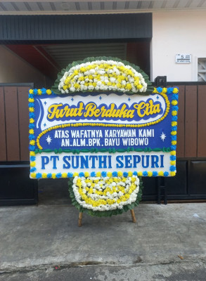 Papan Bunga Duka di Stabat